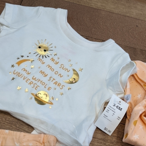 ⭐BABY girl 3 piece set ☀️🌙 by Cat & Jack new with tags - Picture 8 of 8